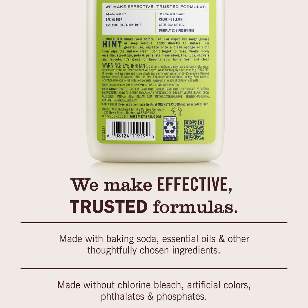 Lemon Verbena Baking Soda Cream Cleaner - 16 oz