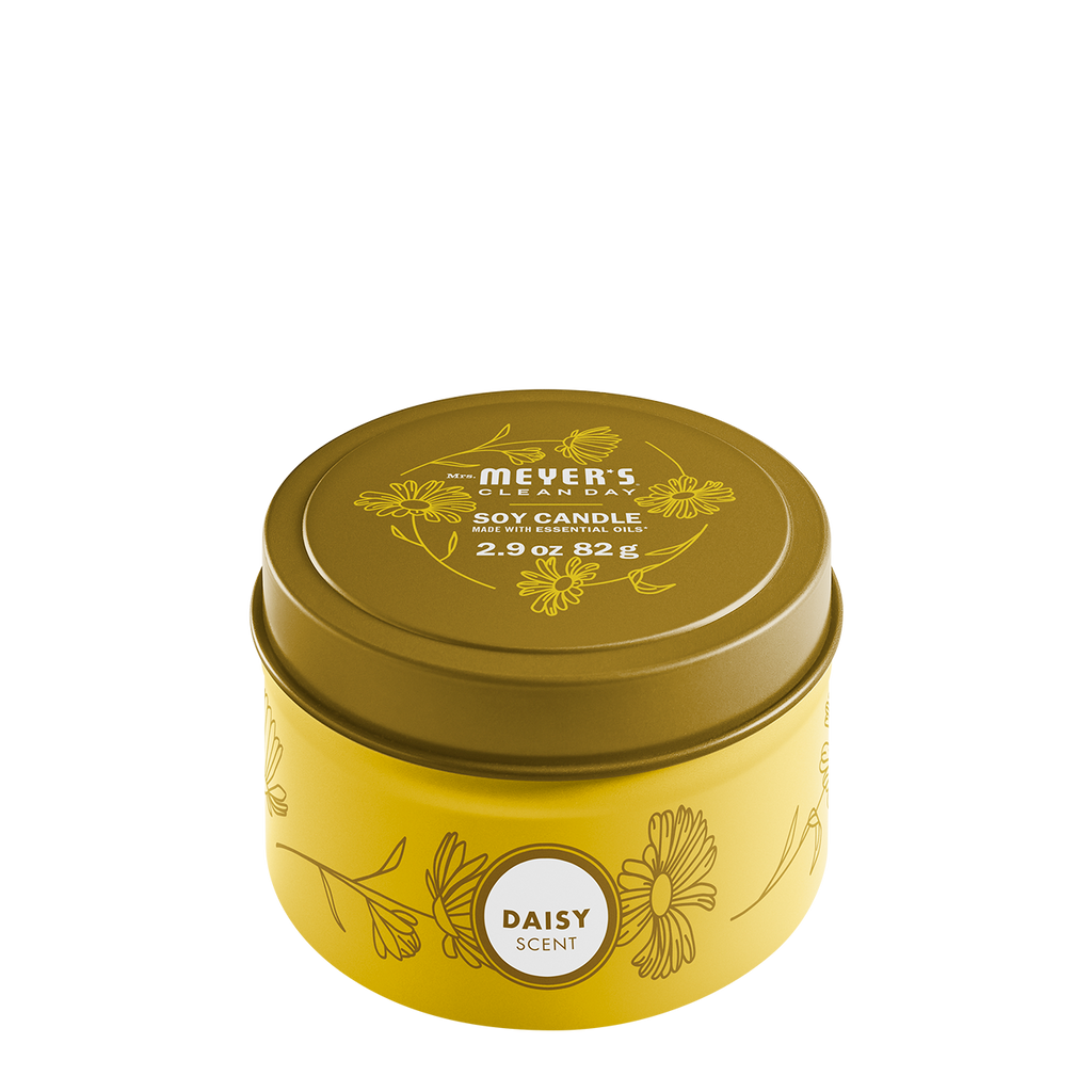 Daisy Tin Candle